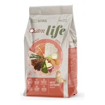 QUATREE LIFE GATOS CASTRADOS SALMÃO/ARROZ 10,1KG
