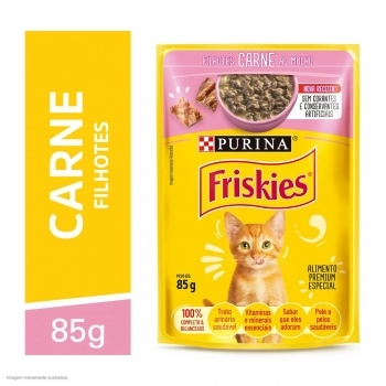 FRISKIES FILHOTES CARNE AO MOLHO 15X85G BR