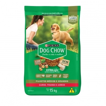 DOG CHOW XL FE FILH MED GDE CAR/FRG/ARZ 15KG BR