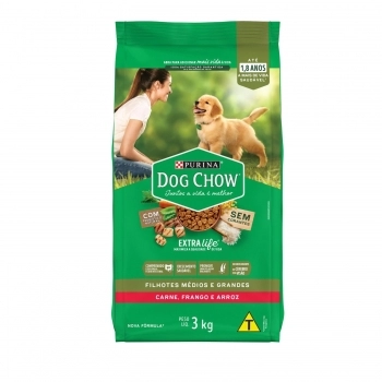 DOG CHOW XL FE FILH MED GDE CAR/FRG/ARZ 3KGBR