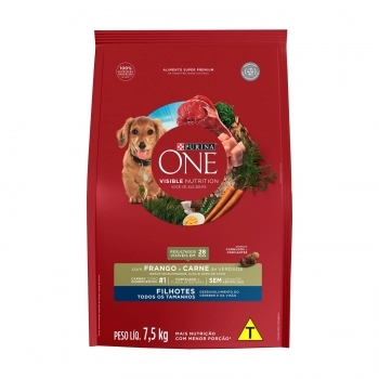 ONE FILHOTES FRANGO & CARNE 7,5KG BR