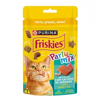 FRISKIES PETISCOS PARTY MIX SALMAO 15X40G BR