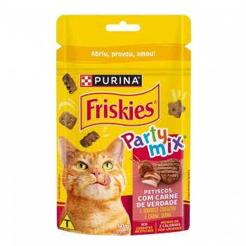 FRISKIES PETISCOS PARTY MIX CARNE 15X40G N2 BR