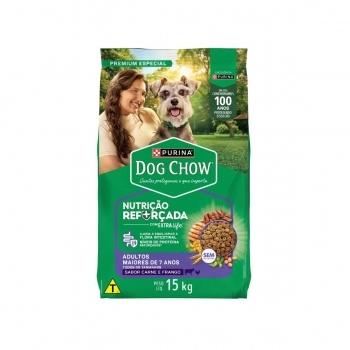 DOG CHOW EXTRA LIFE 7+ CAR/FRG/ARZ 15KG BR
