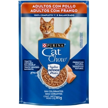 CAT CHOW ADULTOS FRANGO AO MOLHO 15X85G N1 XI