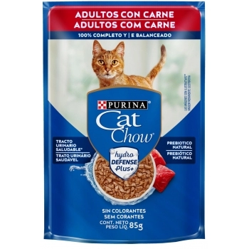 CAT CHOW ADULTOS CARNE AO MOLHO 15X85G N1 XI
