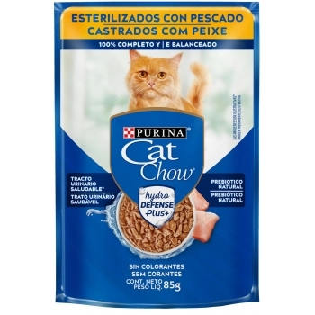 CAT CHOW CASTRADOS PEIXE AO MOLHO 15X85G N1 BR